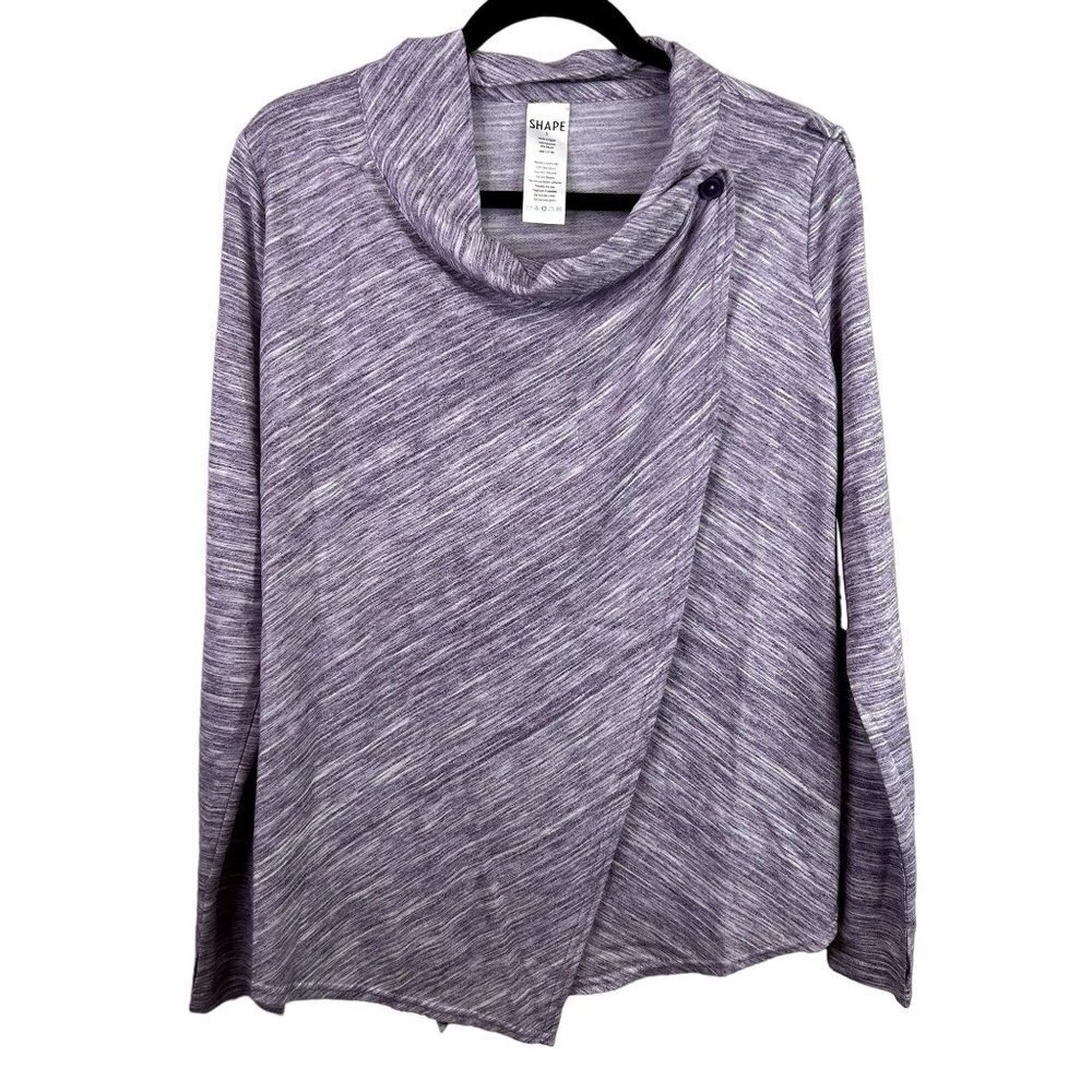 NWT Shape‎ purple mock neck pullover size small
